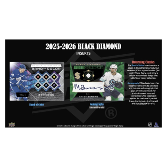 NHL boxovi NHL hokejske karte 2025-26 Upper Deck Black Diamond Hockey Hobby Box