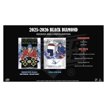 NHL boxovi NHL hokejske karte 2025-26 Upper Deck Black Diamond Hockey Hobby Box