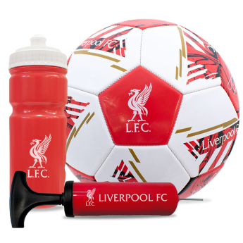 FC Liverpool nogometni set water bottle - hand pump - size 5 ball