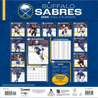 Buffalo Sabres kalendar 2026 Wall