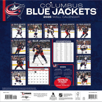 Columbus Blue Jackets kalendar 2026 Wall