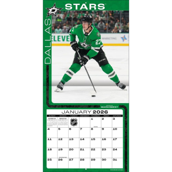 Dallas Stars kalendar 2026 Wall
