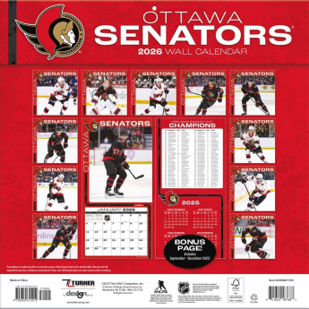 Ottawa Senators kalendar 2026 Wall