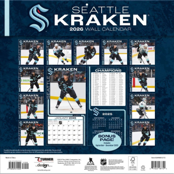 Seattle Kraken kalendar 2026 Wall