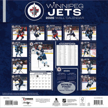 Winnipeg Jets kalendar 2026 Wall