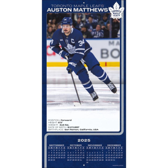 Toronto Maple Leafs kalendar 2026 Wall Auston Matthews #34