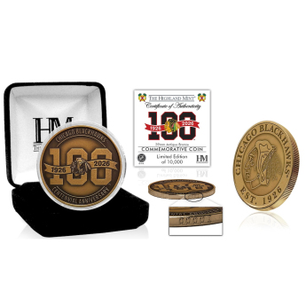 Chicago Blackhawks kolekcionarski novčić 100th Anniversary Antique Bronze Coin