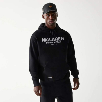 Mclaren Honda muška majica s kapuljačom NE wordmark balck F1 Team 2025