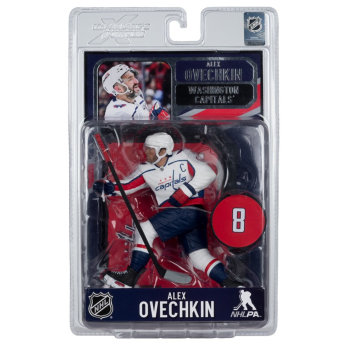 Washington Capitals figurica Alex Ovechkin #8 SportsPicks White Jersey