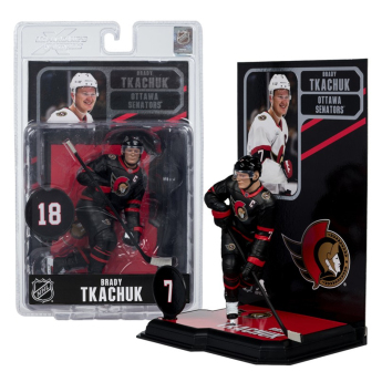 Ottawa Senators figurica Brady Tkachuk #7 SportsPicks Black Jersey
