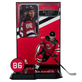 New Jersey Devils figurica Jack Hughes #7 SportsPicks Black Jersey