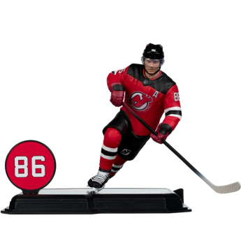 New Jersey Devils figurica Jack Hughes #7 SportsPicks Black Jersey