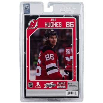 New Jersey Devils figurica Jack Hughes #7 SportsPicks Black Jersey