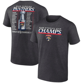 Florida Panthers muška majica 025 Stanley Cup Champions Give & Go Roster Heather Charcoal