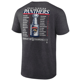 Florida Panthers muška majica 025 Stanley Cup Champions Give & Go Roster Heather Charcoal
