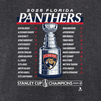 Florida Panthers muška majica 025 Stanley Cup Champions Give & Go Roster Heather Charcoal