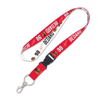 Chicago Blackhawks privjesak za ključeve oko vrata Connor Bedard buckle 1