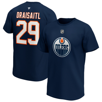 Edmonton Oilers muška majica Leon Draisaitl Iconic Name & Number Graphic navy