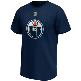Edmonton Oilers muška majica Leon Draisaitl Iconic Name & Number Graphic navy