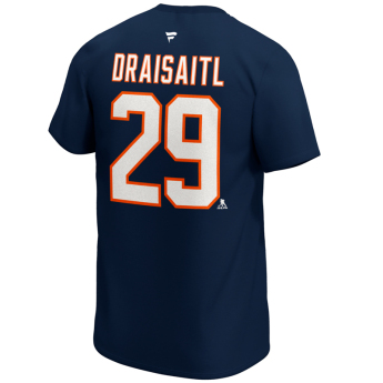 Edmonton Oilers muška majica Leon Draisaitl Iconic Name & Number Graphic navy
