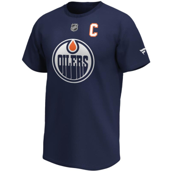 Edmonton Oilers muška majica Connor McDavid Iconic Name & Number Graphic navy