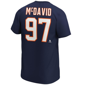 Edmonton Oilers muška majica Connor McDavid Iconic Name & Number Graphic navy
