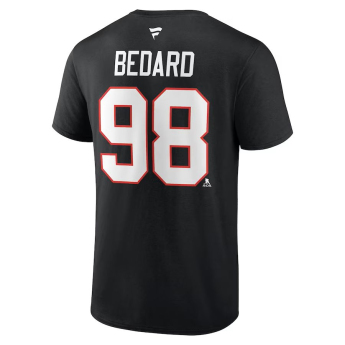 Chicago Blackhawks muška majica Connor Bedard #98 Name & Number Black