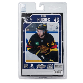 Vancouver Canucks figurica Quinn Hughes #43 SportsPicks Black Jersey