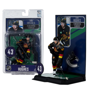 Vancouver Canucks figurica Quinn Hughes #43 SportsPicks Black Jersey