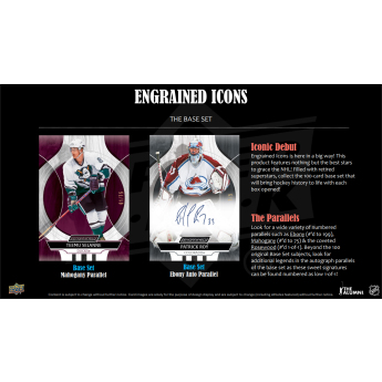 NHL boxovi NHL hokejske karte 2024-25 Upper Deck Engrained Icons Vol. 1 Hockey Hobby Box