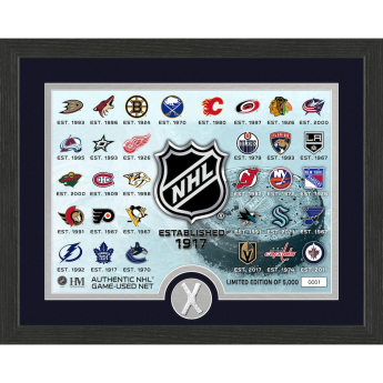 NHL proizvodi kolekcionarska plaketa NHL Game Used Net Team Logo Collection Limited Edition od 5000