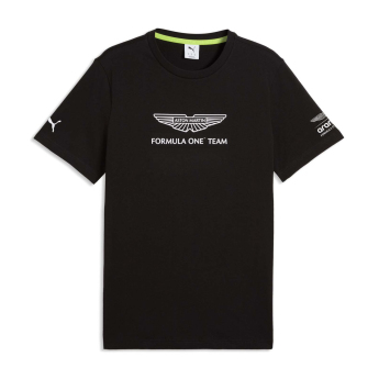 Aston Martin muška majica black Large Logo F1 Team 2026