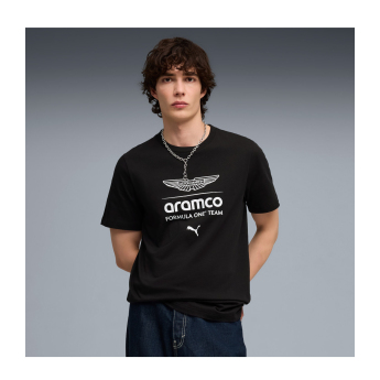 Aston Martin muška majica black Large Logo F1 Team 2026