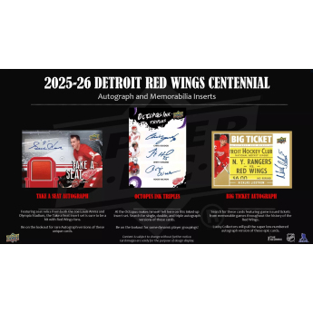 NHL boxovi NHL hokejske karte Detroit Red Wings NHL Centennial Hobby Box