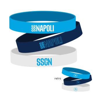 SSC Napoli gumena narukvica 3pack Silicone