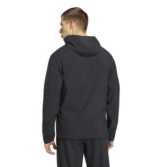 Real Madrid muška jakna s kapuljačom Travel Windbreaker black