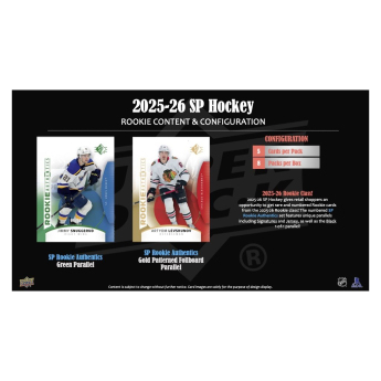 NHL boxovi NHL hokejske karte 2025-26 Upper Deck SP Hockey Blaster Box