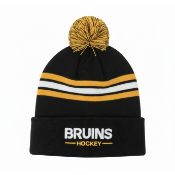 Boston Bruins ženska zimska kapa Authentic Pro W/Cap Cuffed Pom Beanie