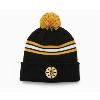 Boston Bruins ženska zimska kapa Authentic Pro W/Cap Cuffed Pom Beanie