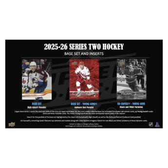 NHL boxovi NHL hokejske karte 2025-26 Upper Deck Series 2 Hobby Box