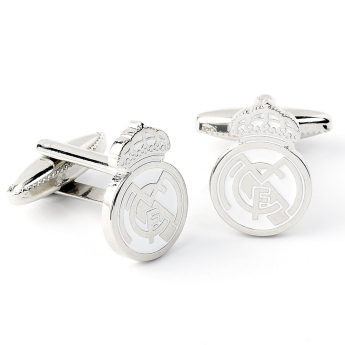 Real Madrid manšete Silver Plated Formed Cufflinks