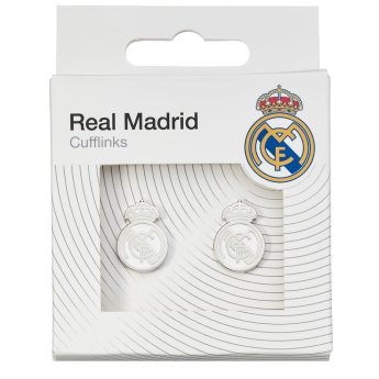 Real Madrid manšete Silver Plated Formed Cufflinks