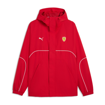 Ferrari muška jakna s kapuljačom Rain red F1 Team 2026