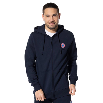 Bayern München muška majica s kapuljačom Hooded Zip navy
