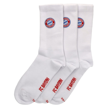 Bayern Mnichov ponožky 3 pack white