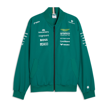 Aston Martin muška jakna Bomber green official Teamline Replica F1 Team 2026