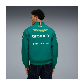Aston Martin muška jakna Bomber green official Teamline Replica F1 Team 2026