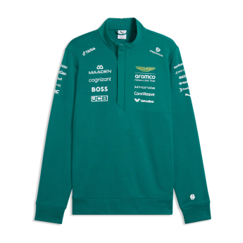 Aston Martin muška majica Half Zip green official Teamline Replica F1 Team 2026