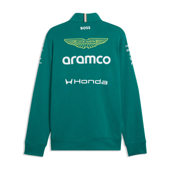 Aston Martin muška majica Half Zip green official Teamline Replica F1 Team 2026