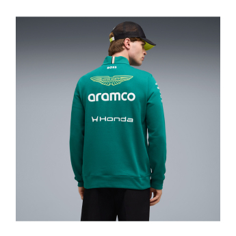 Aston Martin muška majica Half Zip green official Teamline Replica F1 Team 2026